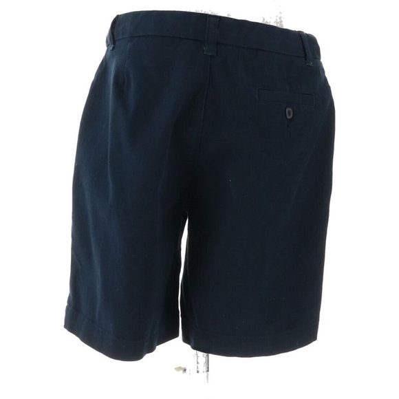 NWT LANDS' END GIRL'S PLAIN FRONT STAIN RESISTANT CHINO SHORTS CLASSIC NAVY - Picture 5 of 14